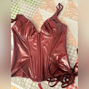 Victoria's Secret Glossy Red Bustier